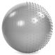 Мяч фитбол 85 см полумассажный Zelart FI-4437-85, Серый