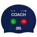 Шапочка для плавання силіконова для дорослих MadWave Coach M055464 колір темно-синій