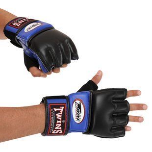 Рукавиці для змішаних єдиноборств MMA TWINS GGL-4 розмір M колір чорний-темно-синій