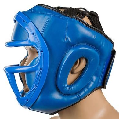 Шлем для бокса закрытый с маской синий EVERLAST EV-5010