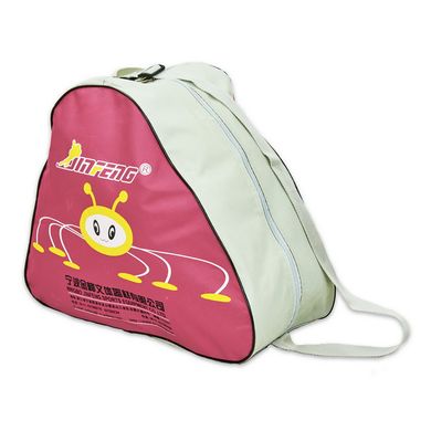Комплект (роликовые коньки, защита, шлем, сумка) JINGFENG розовый 172, 31-34