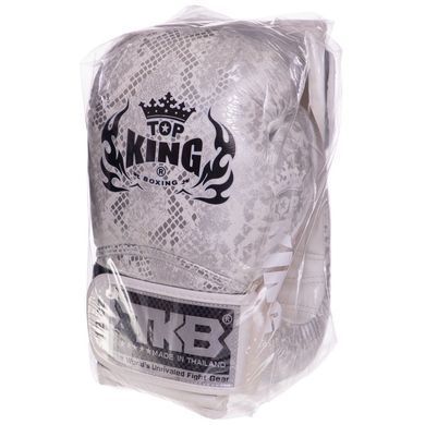 Боксерські рукавиці шкіряні TOP KING Super Snake TKBGSS-02 розмір 18 унції колір чорний-золотий
