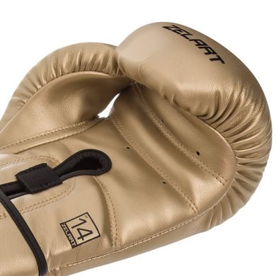 Перчатки ZELART для бокса черные на липучке PU BO-1391, 12 унций