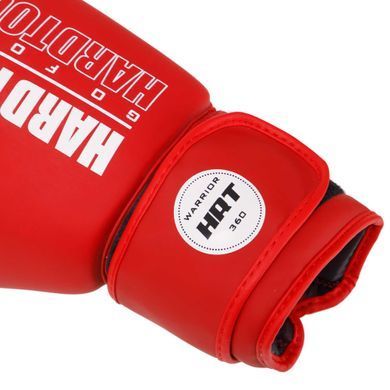 Перчатки боксерские на липучке PU HARD TOUCH BO-4436 размер 12 унции цвет красный
