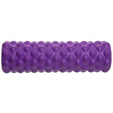 Ролер масажний циліндр (ролик мфр) 45см Grid Bubble Roller Zelart FI-6672-BUBBLE колір салатовий