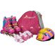 Комплект (роликовые коньки, защита, шлем, сумка) JINGFENG розовый 172, 31-34