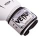 Перчатки боксерские PU на липучке бело-черные VENUM BO-8349, 8 унций