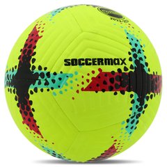 Мяч футбольный HYBRID SOCCERMAX FB-4361 цвет желтый-синий