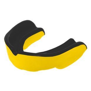 Капа боксерская одночелюстная двухслойная TWN TW-006-2COLOR цвет желтый-черный