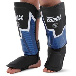 Захист гомілки та стопи для єдиноборств FAIRTEX BO-9486 розмір S колір чорний-синій