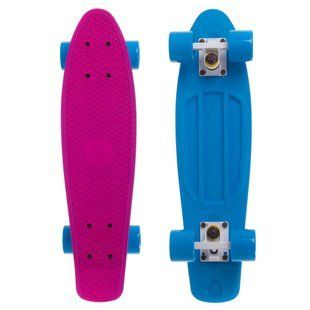 Пенні борд Penny Board круїзер пластиковий RUBBER SOFT 22" FISH SK-410-2 рожевий-блакитний