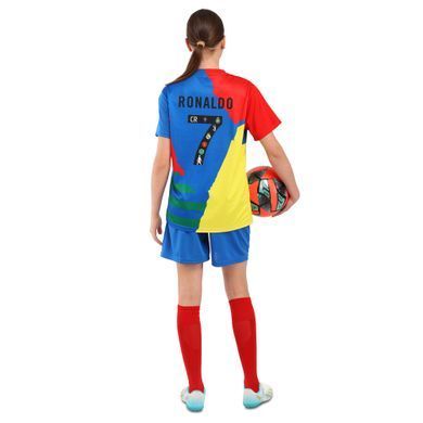Форма футбольна дитяча RONALDO 7 Zelart CO-7365 розмір 20, зріст 125-130 колір синій