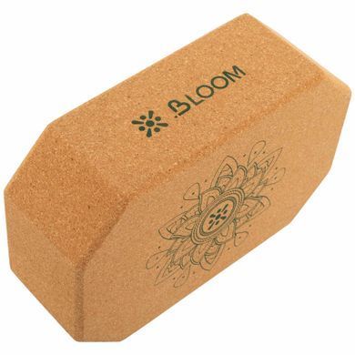 Блок для йоги пробковий BLOOM LB7122 світло-коричневий