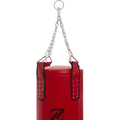 Мешок боксерский Цилиндр с цепью PU h-115см ZELART BO-1990, Красный
