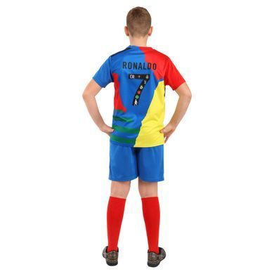 Форма футбольна дитяча RONALDO 7 Zelart CO-7365 розмір 20, зріст 125-130 колір синій
