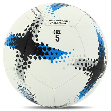 Мяч футбольный HYBRID SOCCERMAX FB-4361 цвет желтый-синий