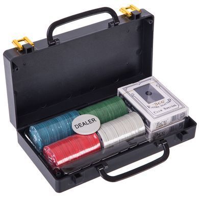 Набір для покеру у пластиковому кейсі Poker game set Poker game set Zelart 100S-2E 100 фішок