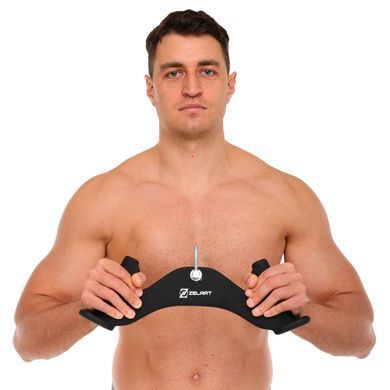 Рукоятка для тяги з вузьким хватом Pull Down Handle нековзне покриття Mdbuddy TA-5391 43,5 см чорний