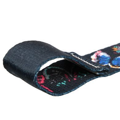 Ремень для йоги с кольцами Zelart FI-6975-5 183x3,8см черный