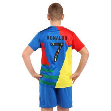 Форма футбольна дитяча RONALDO 7 Zelart CO-7365 розмір 20, зріст 125-130 колір синій