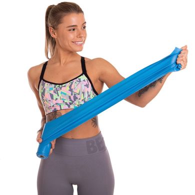 Лента эластичная для фитнеса и йоги в рулоне CUBE (р-р 5,5мx15смx0,45мм) FI-6256-5_5, Синий