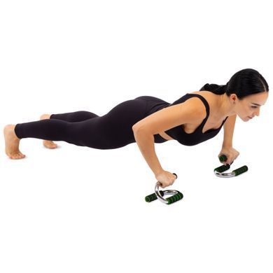 Упоры для отжиманий 2штуки Zelart FI-3971 PUSH-UP BAR 11x21см серый-черный-красный