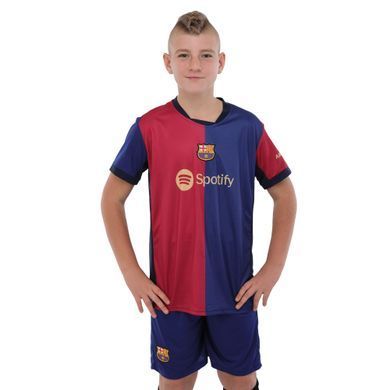 Форма футбольная детская с символикой футбольного клуба BARCELONA домашняя 2024 Zelart CO-3719 размер 18, рост 105-115 цвет синий-бордовый