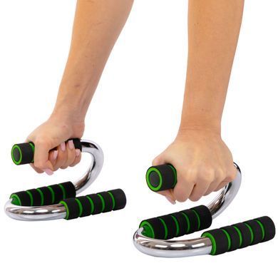 Упоры для отжиманий 2штуки Zelart FI-3971 PUSH-UP BAR 11x21см серый-черный-красный