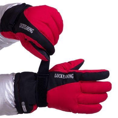 Перчатки для лыж и сноуборда женские LUCKYLOONG B-9997 размер M-L цвет черный-серый