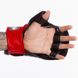 Перчатки для единоборств кожаные TWINS черно-красные GGL-2, L
