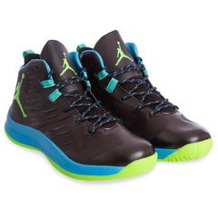 Кроссовки для баскетбола Jordan черно-бирюзово-салатовые W8509-3, 42