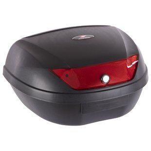 Кофр центральный задний для мотоцикла пластиковый Top Case YUNMING ZJH-0888 цвет черный-красный