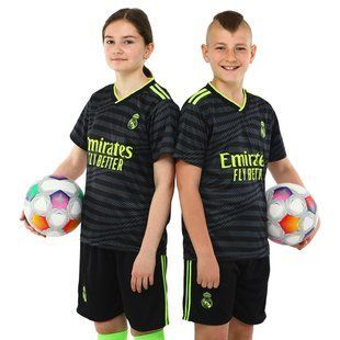 Форма футбольная детская с символикой футбольного клуба REAL MADRID гостевая 2024 Zelart CO-6249 размер 20, возраст 6лет, рост 110-115