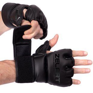 Перчатки для смешанных единоборств MMA Zelart BO-5699 размер XXS цвет черный