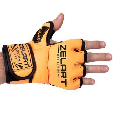 Перчатки для смешанных единоборств MMA Zelart BO-5699 размер XXS цвет черный