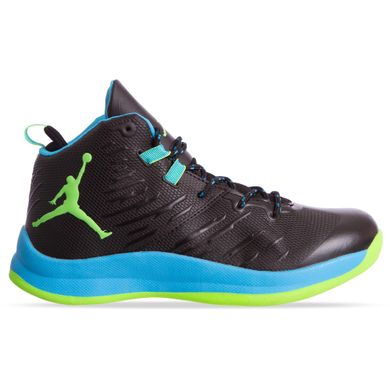Кроссовки для баскетбола Jordan черно-бирюзово-салатовые W8509-3, 41