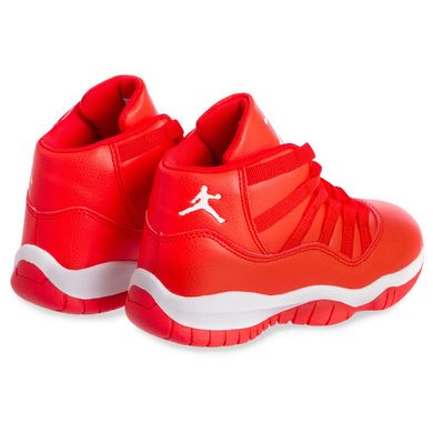 Кроссовки баскетбольные детские Jordan красные 1801-4, 32