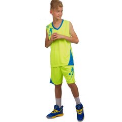 Детская форма баскетбольная Lingo Pace Салатово-голубой LD-8081T, 135-140 см