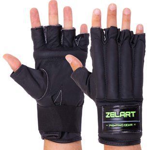 Снарядные перчатки кожаные ZELART VL-3097 размер S-XL черный