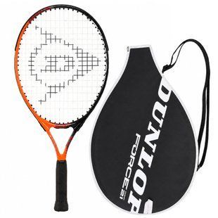 Ракетка для великого тенісу дитяча DUNLOP FORCE COMP DL676933Z 5-6років 21" чорний-помаранчевий