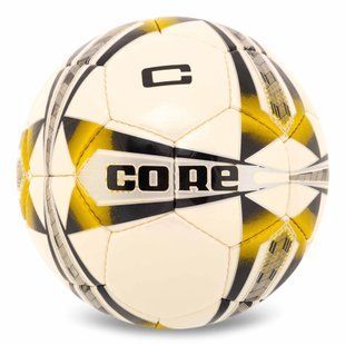 М'яч футбольний CORE CRYSTAL 5 STAR CR-006 №5 PU білий-золотий