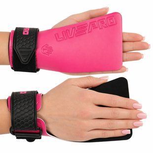 Накладки для подтягивания и тяги LIFTING GRIPS LiveUp LP8758 размер S цвет розовый-черный