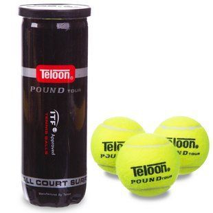 М'ячі для великого тенісу TELOON POUND TOUR T828P3 3шт салатовий