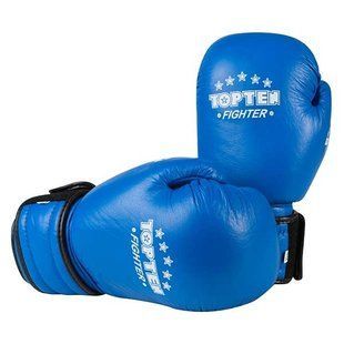 Перчатки боксерские спарринговые TopTen X-2 Кожа 8oz синие TT-X28B