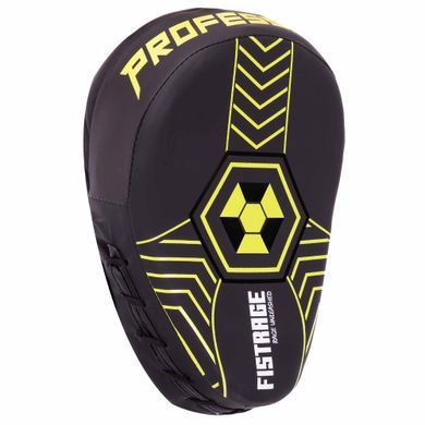 Лапа боксерская изогнутая тренировочная FLEX FISTRAGE VL-5485 цвет черный-салатовый