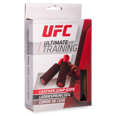 Скакалка кожаная UFC (2,3м) UHA-69169, Красный