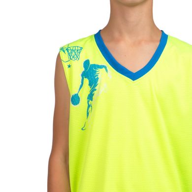 Детская форма баскетбольная Lingo Pace Салатово-голубой LD-8081T, 125-135 см
