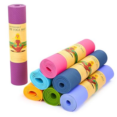 Коврик для йоги и фитнеса Yogamat TPE+TC 6мм SP-Planeta FI-4937, Розовый
