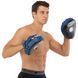 Лапа боксерская изогнутая тренировочная кожа BOXER 2010-01 цвет черный-синий