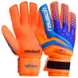 Футбольные перчатки с защитными вставками на пальцы REUSCH оранжево-синие FB-915, 10